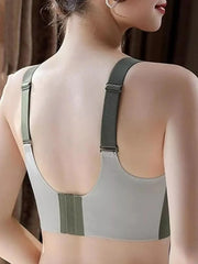 Seamless Ladies Underwear V-neck No Steel Ring Small Chest Gathered Adjustable Comfortable Thin Top Bra Breathable Gathered