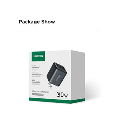 【US Plug】UGREEN 20W 30W GaN Charger Mini PD 3.0 USB C Phone Charger For iPhone 16 15 14 Pro Samsung S25 Xiaomi Tablet iPad Air