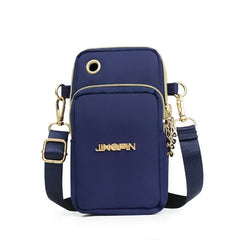Mobile Phone Bag Women's Crossbody Mini Bags Fashion Mom Mommy Coin Bag Neck Hanging Running Cover Shoulder Bag 3 Layer Wallet