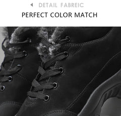 Men Snow Boots Outdoor Shoes For Male Thick Sole Sneakers for Men Winter Shoes Botines Tenis Keep Warm Fluff Mens Ankle Boots