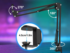 Professional USB Streaming Podcast PC Microphone Studio Cardioid Condenser Mic Kit with Boom Arm For Recording YouTube