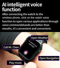 LIGE Smartwatch 1.95 Inch Screen Health Monitoring Watches IP68 Waterproof Sport Fitness Smart Watch For Men Women Reloj Hombre