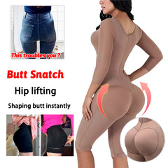 Full Body Colombian Girdles Shaper High Compression Bodysuits Postoperative Postpartum Lipo Arm Slimmer Waist Reducing Shapewear