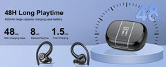 Headphones Wireless Earbuds Sport , 48H Wireless Earphones with HD Mic, IP7 Waterproof Earbud for Sports/Running/Workout.