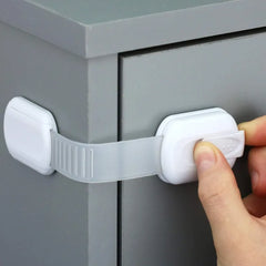 Baby Safety Lock Drawer Child Safety Cabinet Locks Adhesive Cabinet Drawer Door Latches Baby Safe Straps