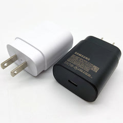 Samsung 25W US Plug Super Fast USB-C Charger PD Wall Power Adapter For Galaxy S24 S23 S22 S21 S20 Plus Note 20 Ultra A54 A56 A55