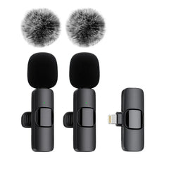K60 NEW Wireless Lavalier Microphone Audio Video Recording Mini Mic For iPhone Android  Live Gaming Mobile Phone Microphone