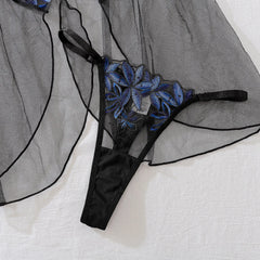 Diccvicc Women's Nightgown Embroidery See Through Lace Tops Panty Set Sexy Adult Sleepwear Babydoll Lingerie Night Home Clothes